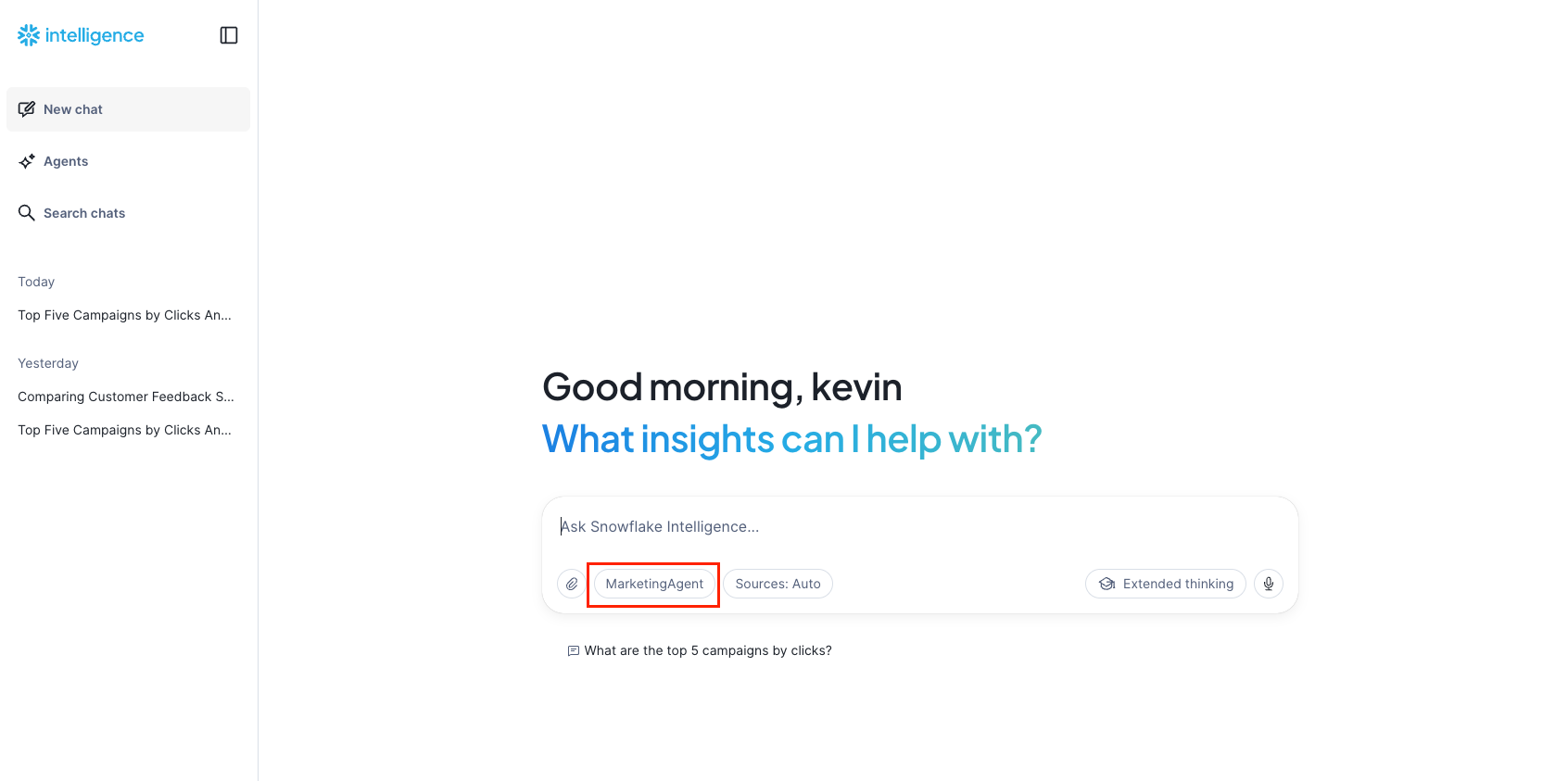 Snowflake Intelligence