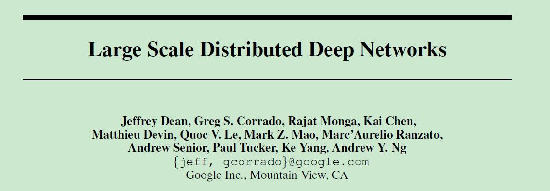 Large Scale Distributed Deep Networks论文记录