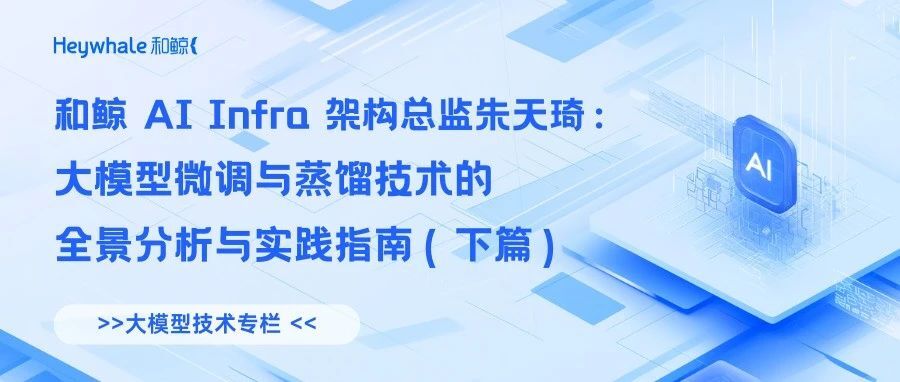 “大模型”技术专栏 | 和鲸 AI Infra 架构总监朱天琦：大模型微调与蒸馏技术的全景分析与实践指南（下）
