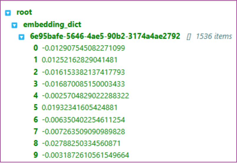 1536 维的 OpenAI 嵌入向量