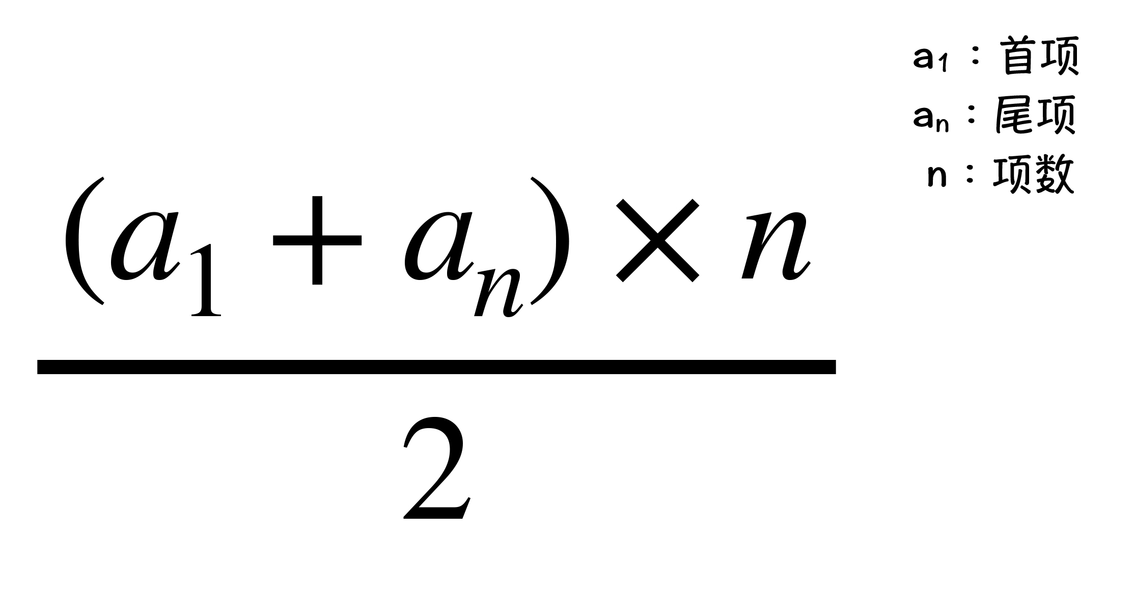 图2: 等差数列求和公式